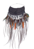 Moon Fringe Bib Necklace