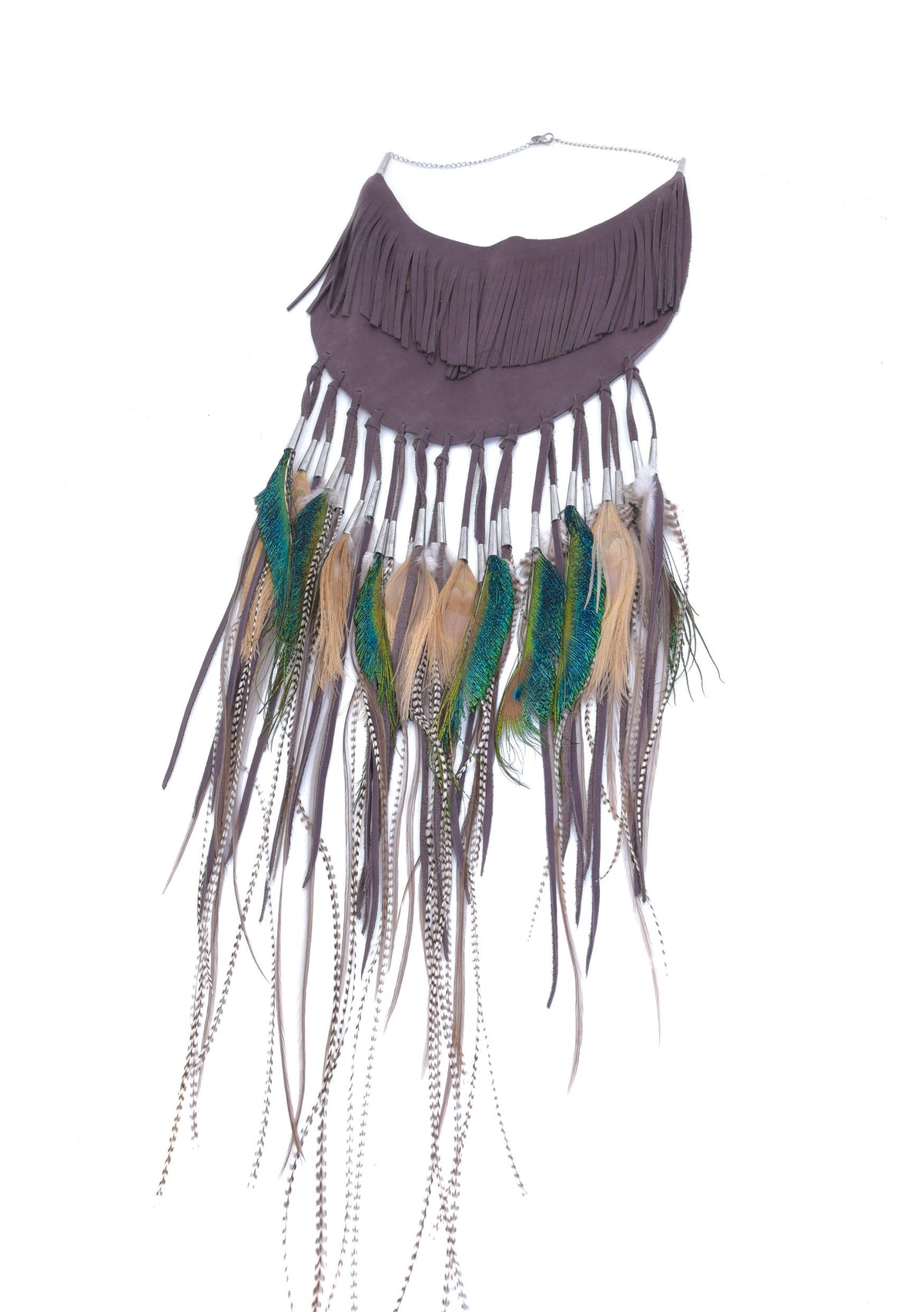 Moon Fringe Bib Necklace