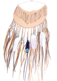 Moon Fringe Bib Necklace