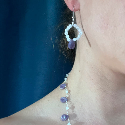 Éclat de Quartz Boucles d'oreilles