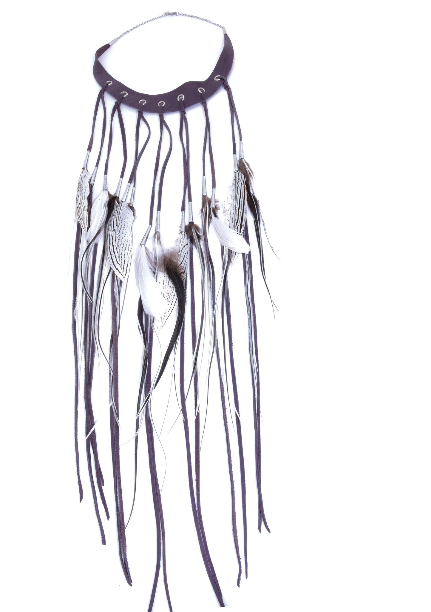 Kikas Leather Fringe Necklace