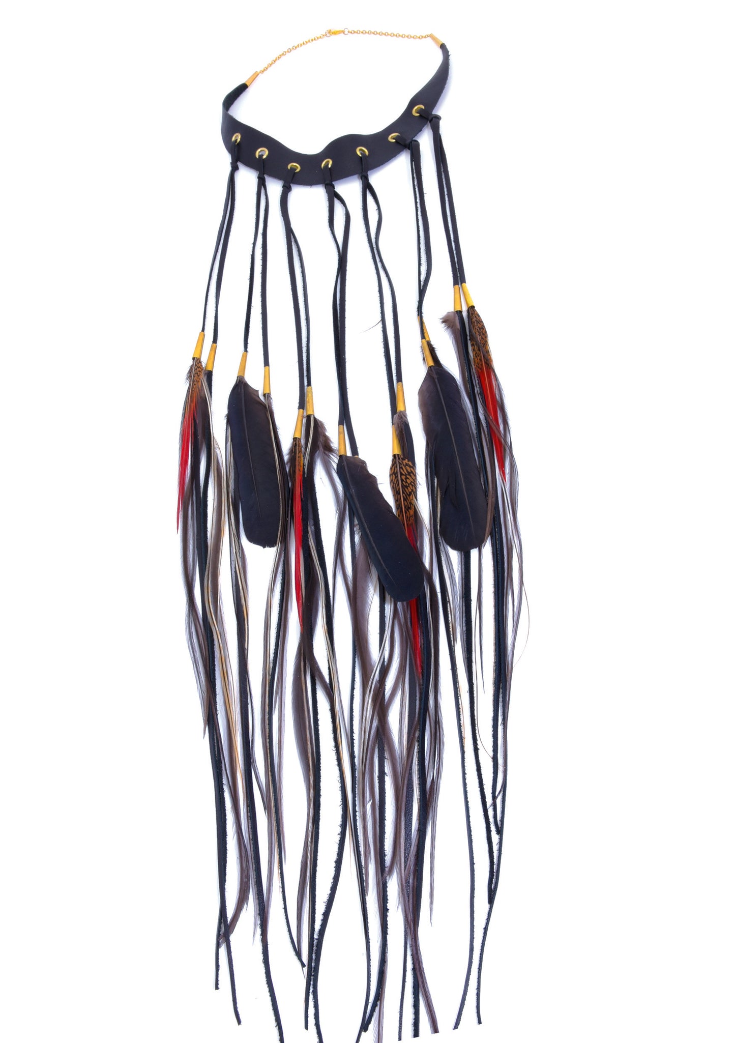 Kikas Leather Fringe Necklace