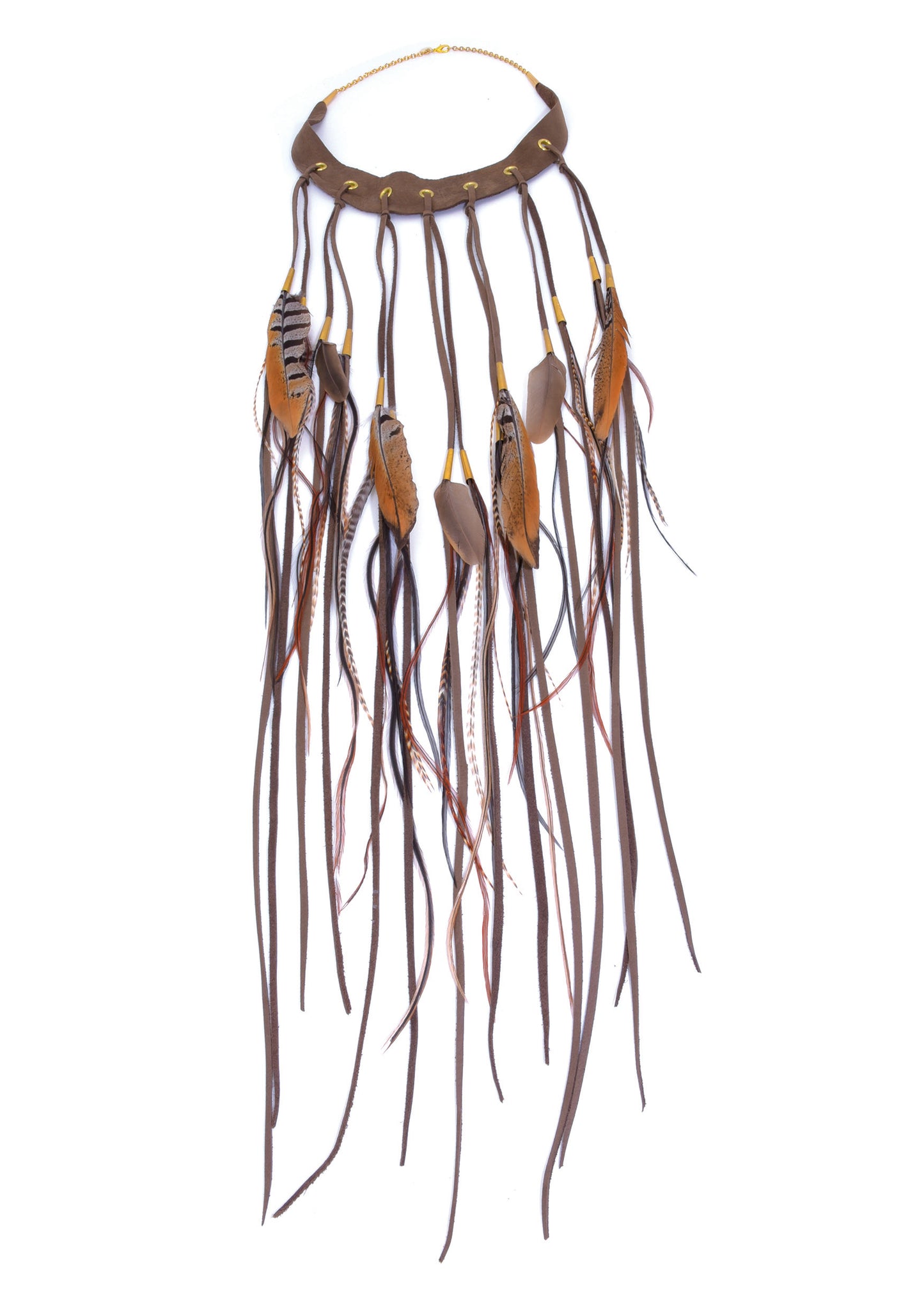 Kikas Leather Fringe Necklace