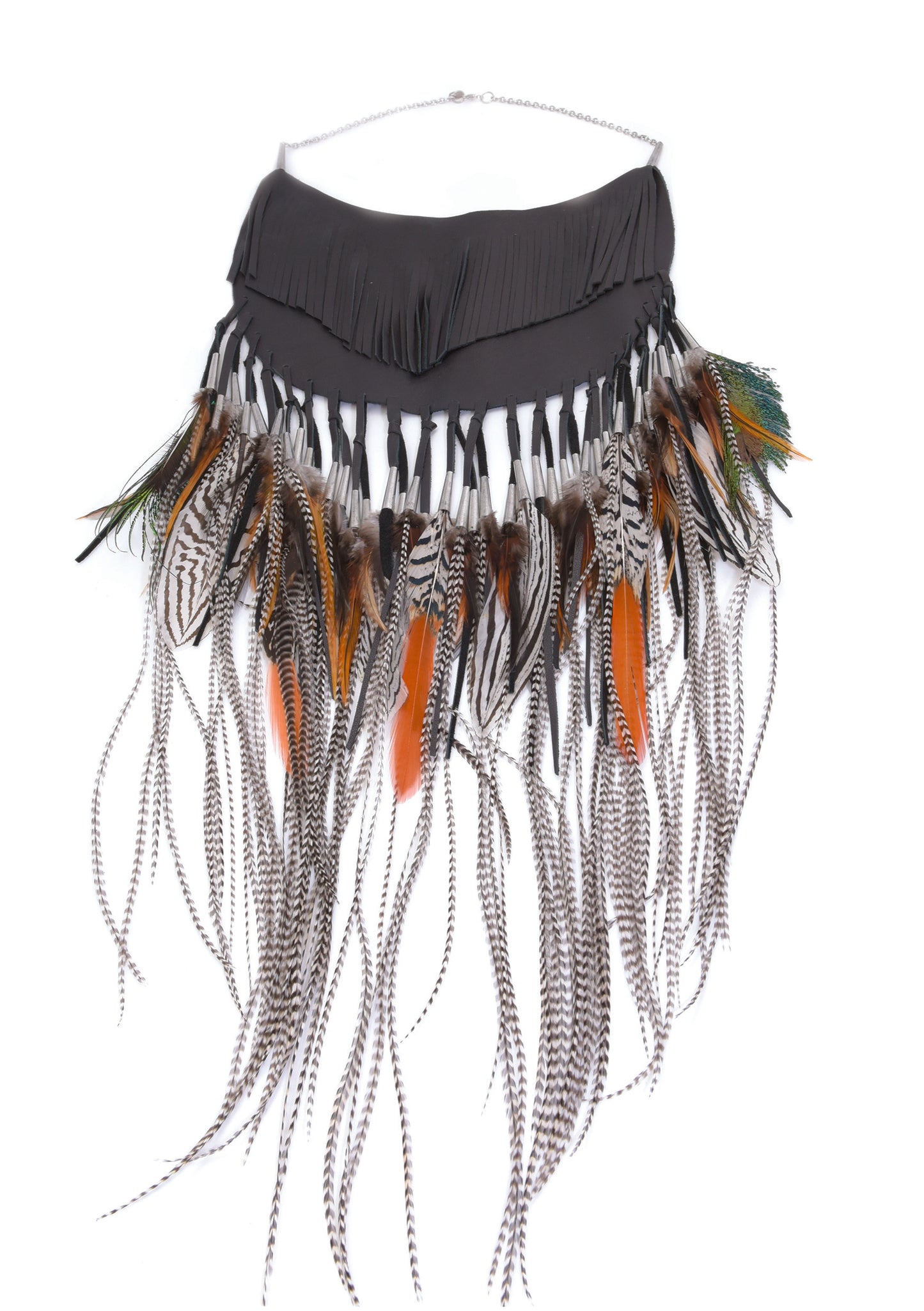 Moon Fringe Bib Necklace